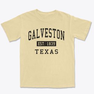 Galveston Texas Classic Established Premium Heavyweight T-shirt