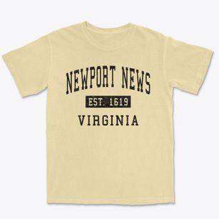 Newport News Virginia Classic Established Premium Heavyweight T-shirt