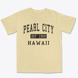 Pearl City Hawaii Classic Established Premium Heavyweight T-shirt