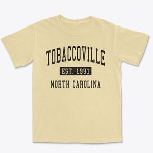 Tobaccoville North Carolina Classic Established Premium Heavyweight T-shirt