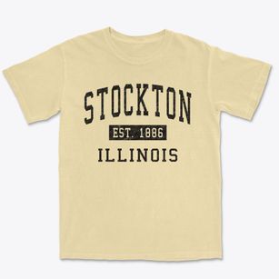 Stockton Illinois Classic Established Premium Heavyweight T-shirt