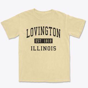 Lovington Illinois Classic Established Premium Heavyweight T-shirt