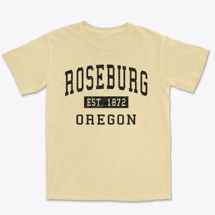 Roseburg Oregon Classic Established Premium Heavyweight T-shirt