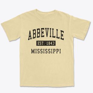Abbeville Mississippi Classic Established Premium Heavyweight T-shirt