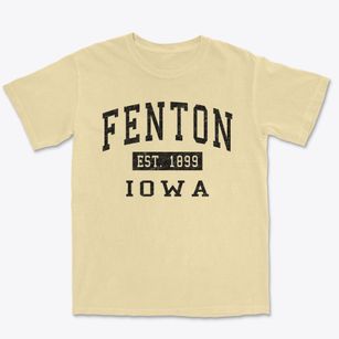 Fenton Iowa Classic Established Premium Heavyweight T-shirt