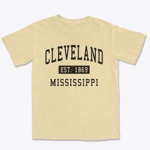 Cleveland Mississippi Classic Established Premium Heavyweight T-shirt
