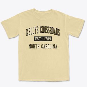 Kellys Crossroads North Carolina Classic Established Premium Heavyweight T-shirt