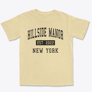 Hillside Manor New York Classic Established Premium Heavyweight T-shirt