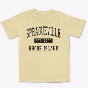 Spragueville Rhode Island Classic Established Premium Heavyweight T-shirt