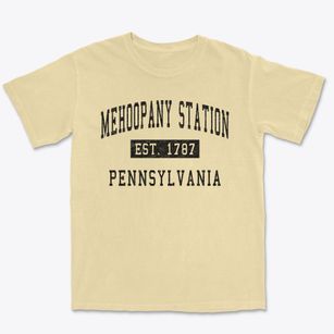 Mehoopany Station Pennsylvania Classic Established Premium Heavyweight T-shirt
