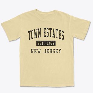 Town Estates New Jersey Classic Established Premium Heavyweight T-shirt