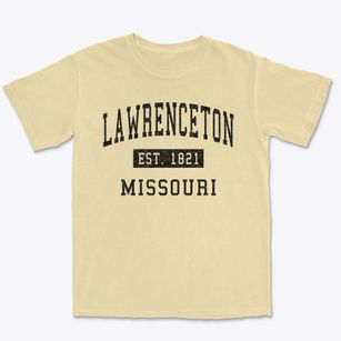 Lawrenceton Missouri Classic Established Premium Heavyweight T-shirt