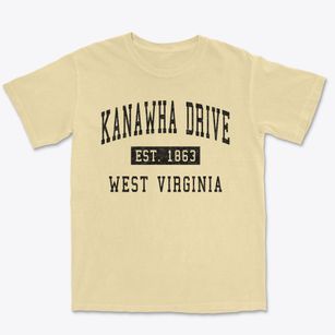 Kanawha Drive West Virginia Classic Established Premium Heavyweight T-shirt