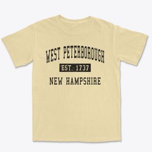 West Peterborough New Hampshire Classic Established Premium Heavyweight T-shirt