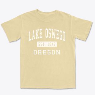 Lake Oswego Oregon Classic Established Premium Heavyweight T-shirt