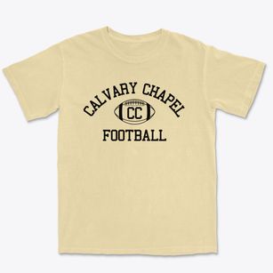 Calvary Chapel Christian School Classic Football Premium Heavyweight T-shirt
