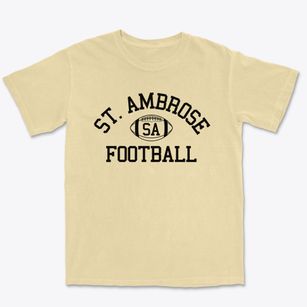 Saint Ambrose School Classic Football Premium Heavyweight T-shirt
