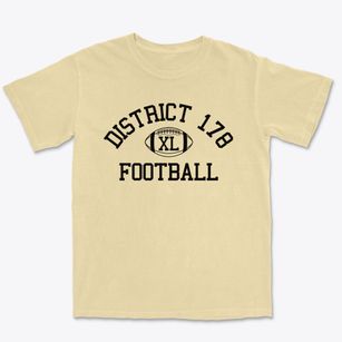 District 178 School Classic Football Premium Heavyweight T-shirt
