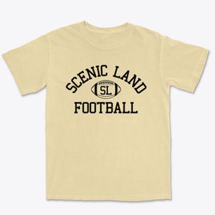 Scenic Land School Classic Football Premium Heavyweight T-shirt