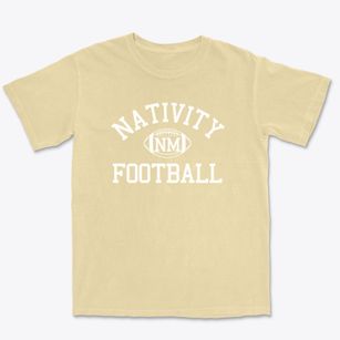 Nativity Mission School Classic Football Premium Heavyweight T-shirt