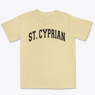 Saint Cyprian School Varsity Arch Premium Heavyweight T-shirt