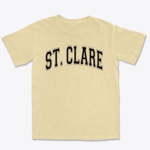 St Clare Parish Varsity Arch Premium Heavyweight T-shirt