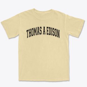 Thomas A Edison Elementary School Varsity Arch Premium Heavyweight T-shirt