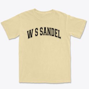 W S Sandel Elementary School Varsity Arch Premium Heavyweight T-shirt