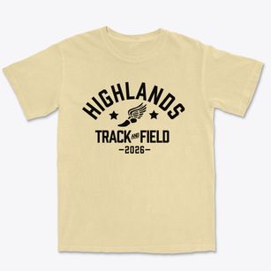Highlands Elementary School Track and Field Premium Heavyweight T-shirt