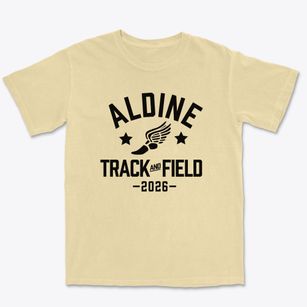 Aldine Senior High School Track and Field Premium Heavyweight T-shirt