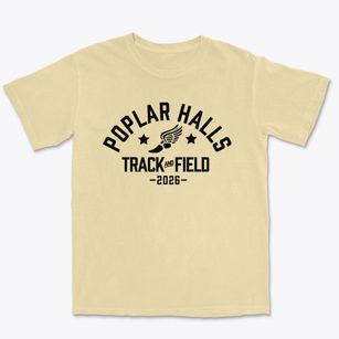 Poplar Halls Elementary School Track and Field Premium Heavyweight T-shirt