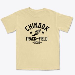 Chinook Middle School Track and Field Premium Heavyweight T-shirt