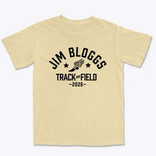 Jim Bloggs School Track and Field Premium Heavyweight T-shirt