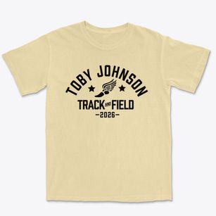 Toby Johnson Middle School Track and Field Premium Heavyweight T-shirt