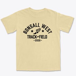 Bonsall West Elementary School Track and Field Premium Heavyweight T-shirt