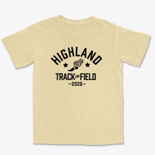 Highland Christian School Track and Field Premium Heavyweight T-shirt