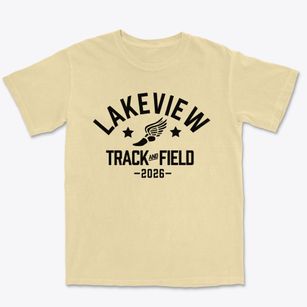 Lakeview Elementary School Track and Field Premium Heavyweight T-shirt