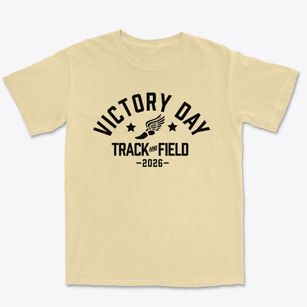 Victory Baptist Day School Track and Field Premium Heavyweight T-shirt