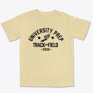 University Prep Academy Track and Field Premium Heavyweight T-shirt