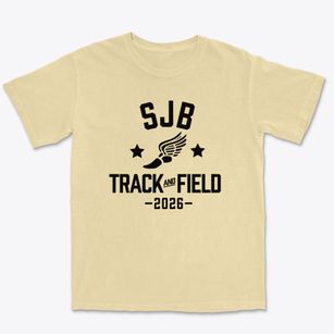 Saint John The Beloved School Track and Field Premium Heavyweight T-shirt