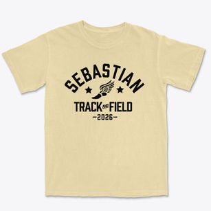 Sebastian Middle School Track and Field Premium Heavyweight T-shirt