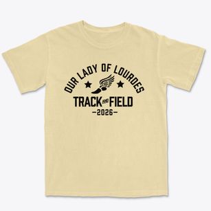 Our Lady Of Lourdes Elementary School Track and Field Premium Heavyweight T-shirt