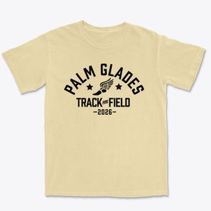 Palm Glades Prep Academy Track and Field Premium Heavyweight T-shirt