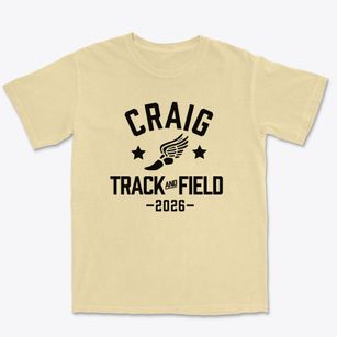 Craig Middle School Track and Field Premium Heavyweight T-shirt