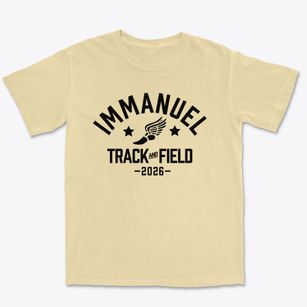 Immanuel Lutheran School Track and Field Premium Heavyweight T-shirt