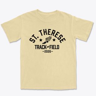 St. Therese Of Lisieux Track and Field Premium Heavyweight T-shirt