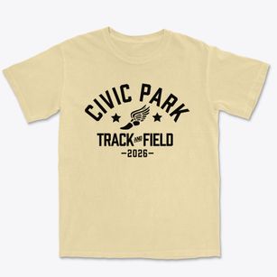 Civic Park Elementary School Track and Field Premium Heavyweight T-shirt