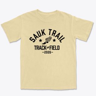 Sauk Trail Academy Track and Field Premium Heavyweight T-shirt