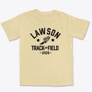 Lawson Middle School Track and Field Premium Heavyweight T-shirt