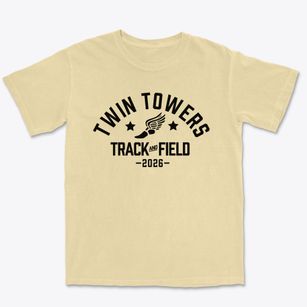 Twin Towers Middle School Track and Field Premium Heavyweight T-shirt